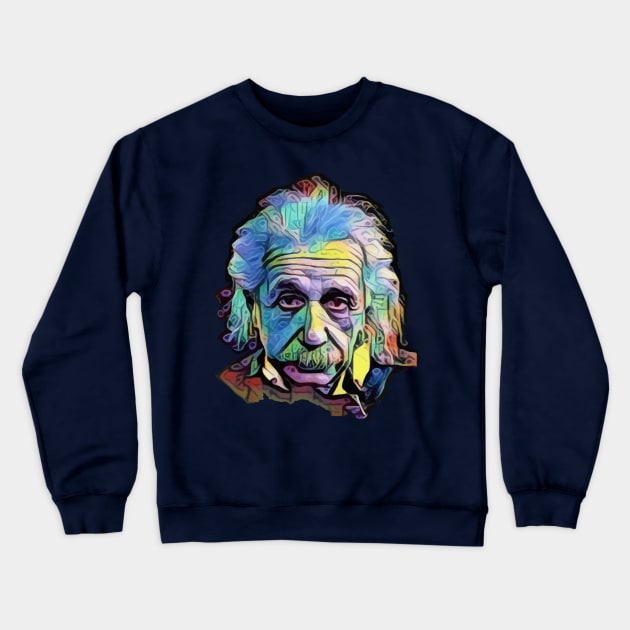 Albert Einstein Abstract Crewneck Sweatshirt by Urbanic